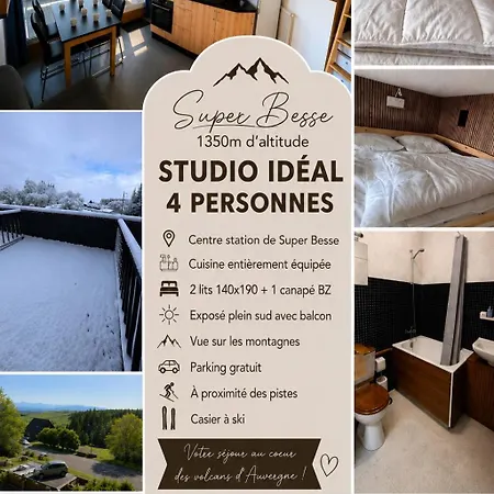 Ideal 4 Personnes Super Centre De Station Avec Balcon Vue Sur Les Montagnes Besse-et-Saint-Anastaise
